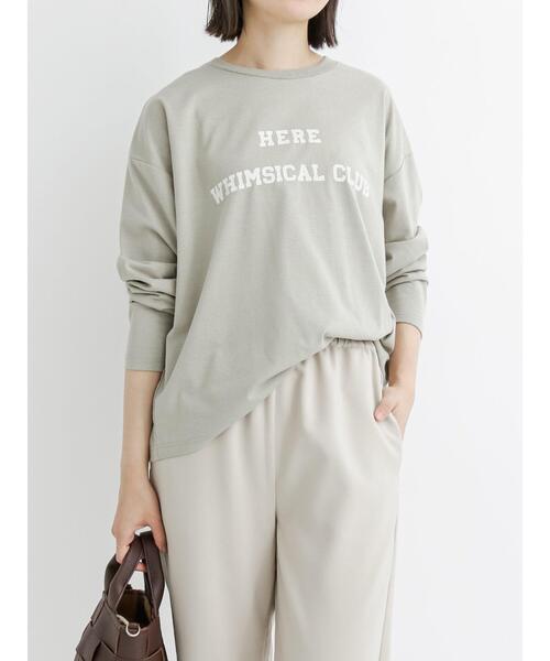 Samansa Mos2 blue（サマンサモスモスブルー）の「プリントロンT（Tシャツ/カットソー・レディース・ラベンダー/オフホワイト/グレー・ﾌﾘ-）」の14枚目の写真