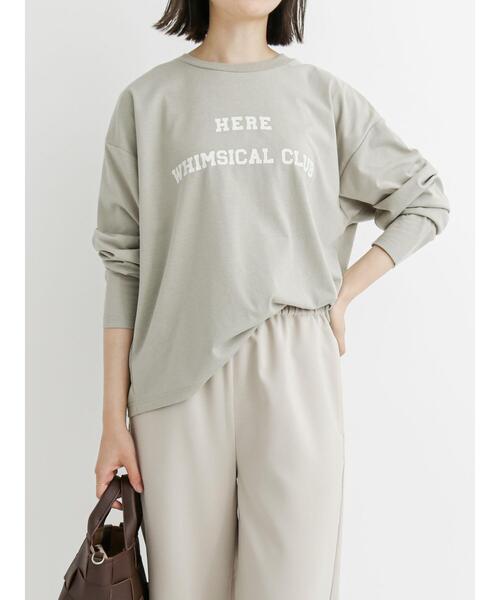 Samansa Mos2 blue（サマンサモスモスブルー）の「プリントロンT（Tシャツ/カットソー・レディース・ラベンダー/オフホワイト/グレー・ﾌﾘ-）」の15枚目の写真