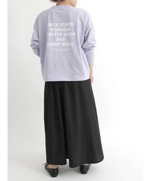 Samansa Mos2 blue（サマンサモスモスブルー）の「プリントロンT（Tシャツ/カットソー・レディース・ラベンダー/オフホワイト/グレー・ﾌﾘ-）」の16枚目の写真