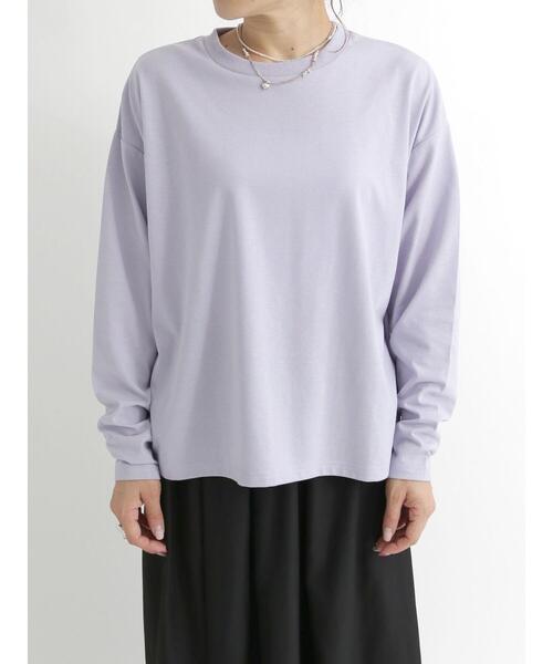 Samansa Mos2 blue（サマンサモスモスブルー）の「プリントロンT（Tシャツ/カットソー・レディース・ラベンダー/オフホワイト/グレー・ﾌﾘ-）」の17枚目の写真