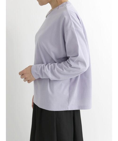 Samansa Mos2 blue（サマンサモスモスブルー）の「プリントロンT（Tシャツ/カットソー・レディース・ラベンダー/オフホワイト/グレー・ﾌﾘ-）」の19枚目の写真