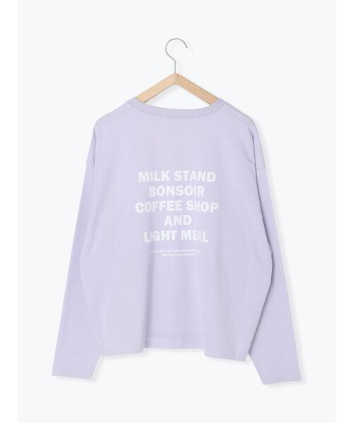 Samansa Mos2 blue（サマンサモスモスブルー）の「プリントロンT（Tシャツ/カットソー・レディース・ラベンダー/オフホワイト/グレー・ﾌﾘ-）」の21枚目の写真