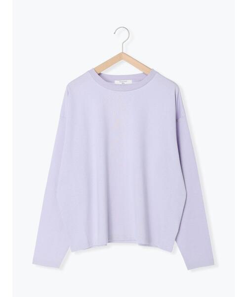 Samansa Mos2 blue（サマンサモスモスブルー）の「プリントロンT（Tシャツ/カットソー・レディース・ラベンダー/オフホワイト/グレー・ﾌﾘ-）」の22枚目の写真