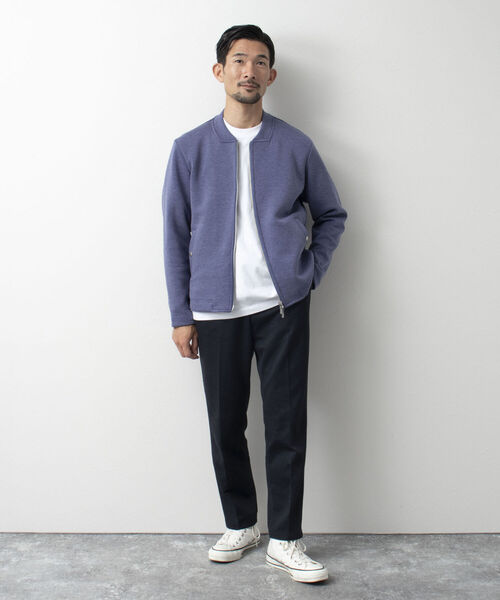 NOLLEY'S goodman（ノーリーズグッドマン）の「ダンボールニット MA-1 ブルゾン（ブルゾン・メンズ・ベージュ/グレイッシュブルー/ネイビー/オリーブ・S/M/L/XL）」の19枚目の写真
