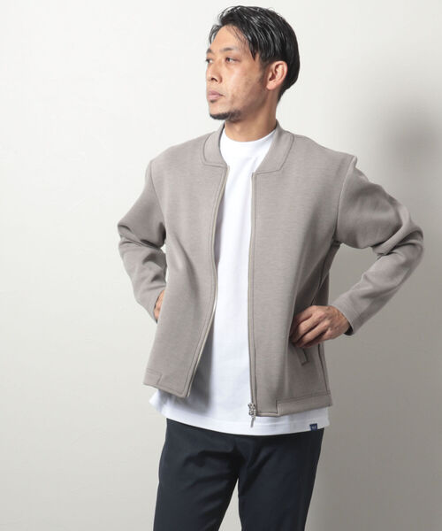 NOLLEY'S goodman（ノーリーズグッドマン）の「ダンボールニット MA-1 ブルゾン（ブルゾン・メンズ・ベージュ/グレイッシュブルー/ネイビー/オリーブ・S/M/L/XL）」の10枚目の写真