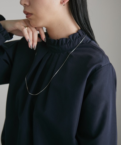 Aunt Marie's（アントマリーズ）の「2WAYフリルシャツブラウス（シャツ/ブラウス・レディース・ホワイト/ブルー/ネイビー/サックスブルー・FREE）」の13枚目の写真