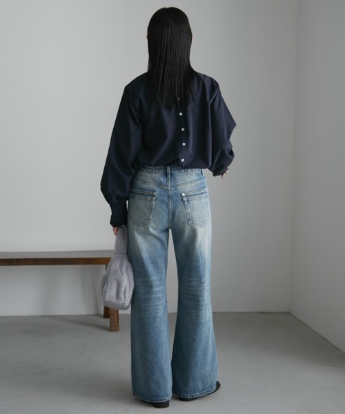 Aunt Marie's（アントマリーズ）の「2WAYフリルシャツブラウス（シャツ/ブラウス・レディース・ホワイト/ブルー/ネイビー/サックスブルー・FREE）」の16枚目の写真