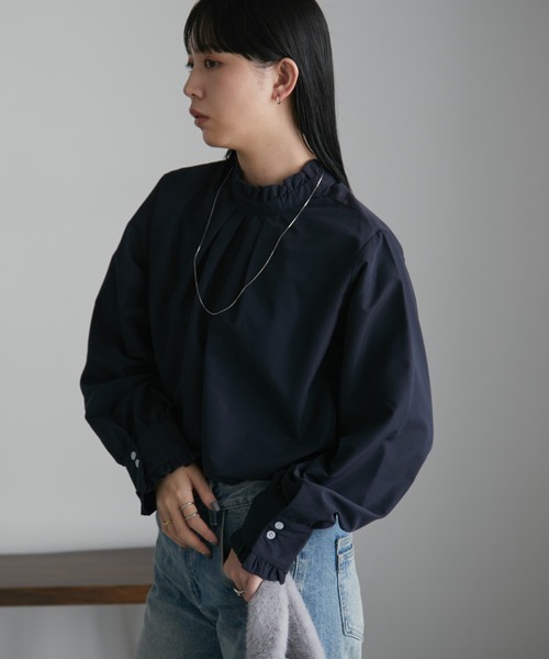 Aunt Marie's（アントマリーズ）の「2WAYフリルシャツブラウス（シャツ/ブラウス・レディース・ホワイト/ブルー/ネイビー/サックスブルー・FREE）」の12枚目の写真