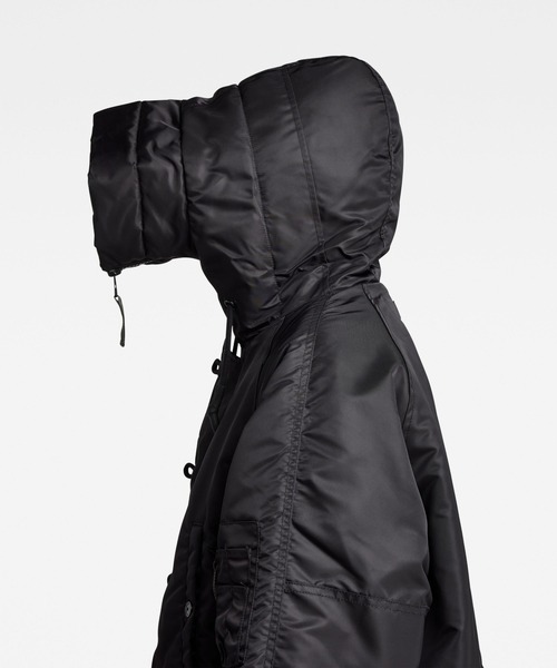 G-STAR(ジースター)の「AIR FORCE PARKA/オーバーサイズ/中綿ミリタリーナイロンパーカー(ダウンジャケット/コート・レディース・ダークブラック・MEDIUM/SMALL/X-SMALL)」の4枚目の写真