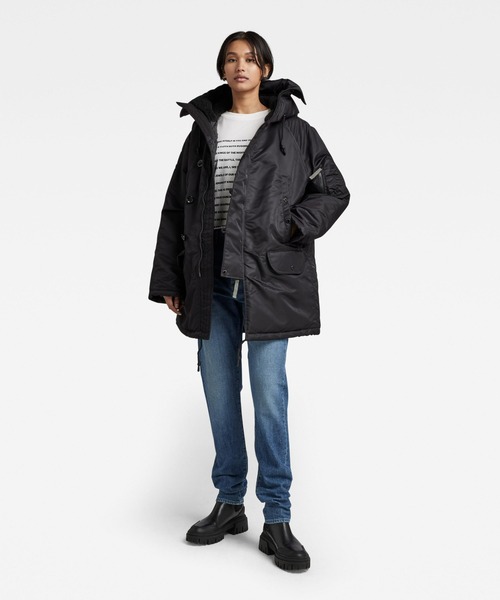 G-STAR(ジースター)の「AIR FORCE PARKA/オーバーサイズ/中綿ミリタリーナイロンパーカー(ダウンジャケット/コート・レディース・ダークブラック・MEDIUM/SMALL/X-SMALL)」の5枚目の写真