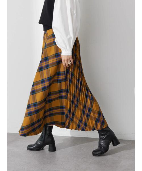 AMERICAN HOLIC（アメリカンホリック）の「Checkプリーツスカート（スカート・レディース・イエロー系その他/ベージュ系その他4/ブルー系その他5/チェック/グリーン系その他5・L/M）」の7枚目の写真
