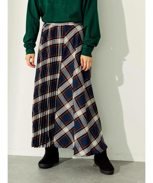 AMERICAN HOLIC（アメリカンホリック）の「Checkプリーツスカート（スカート・レディース・イエロー系その他/ベージュ系その他4/ブルー系その他5/チェック/グリーン系その他5・L/M）」の8枚目の写真