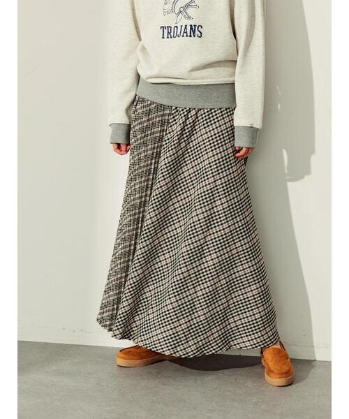 AMERICAN HOLIC（アメリカンホリック）の「Checkプリーツスカート（スカート・レディース・イエロー系その他/ベージュ系その他4/ブルー系その他5/チェック/グリーン系その他5・L/M）」の9枚目の写真