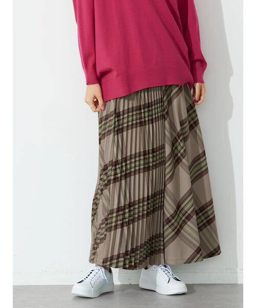 AMERICAN HOLIC（アメリカンホリック）の「Checkプリーツスカート（スカート・レディース・イエロー系その他/ベージュ系その他4/ブルー系その他5/チェック/グリーン系その他5・L/M）」の10枚目の写真