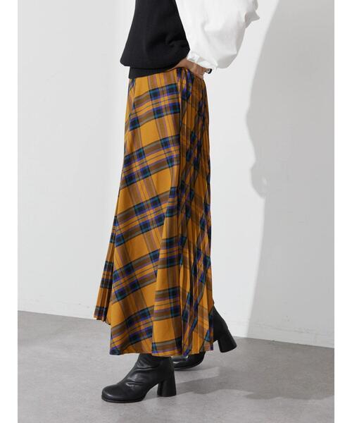 AMERICAN HOLIC（アメリカンホリック）の「Checkプリーツスカート（スカート・レディース・イエロー系その他/ベージュ系その他4/ブルー系その他5/チェック/グリーン系その他5・L/M）」の12枚目の写真