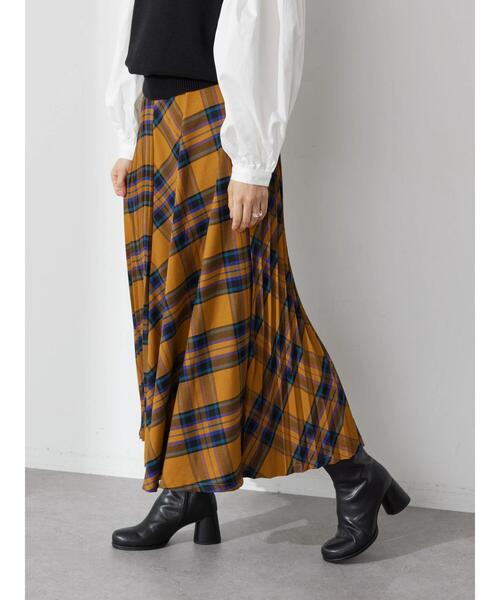 AMERICAN HOLIC（アメリカンホリック）の「Checkプリーツスカート（スカート・レディース・イエロー系その他/ベージュ系その他4/ブルー系その他5/チェック/グリーン系その他5・L/M）」の13枚目の写真