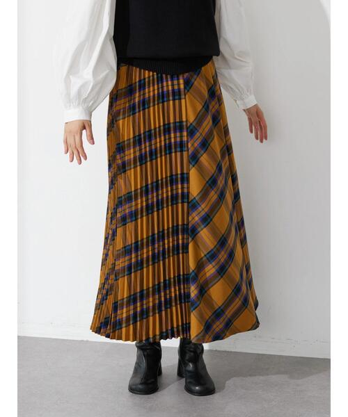 AMERICAN HOLIC（アメリカンホリック）の「Checkプリーツスカート（スカート・レディース・イエロー系その他/ベージュ系その他4/ブルー系その他5/チェック/グリーン系その他5・L/M）」の14枚目の写真