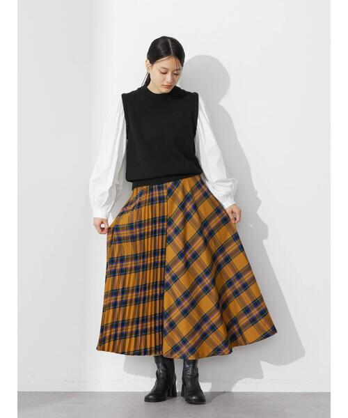 AMERICAN HOLIC（アメリカンホリック）の「Checkプリーツスカート（スカート・レディース・イエロー系その他/ベージュ系その他4/ブルー系その他5/チェック/グリーン系その他5・L/M）」の16枚目の写真