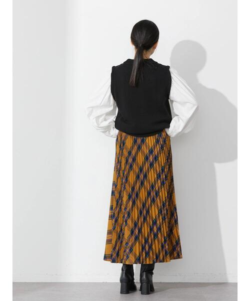 AMERICAN HOLIC（アメリカンホリック）の「Checkプリーツスカート（スカート・レディース・イエロー系その他/ベージュ系その他4/ブルー系その他5/チェック/グリーン系その他5・L/M）」の18枚目の写真