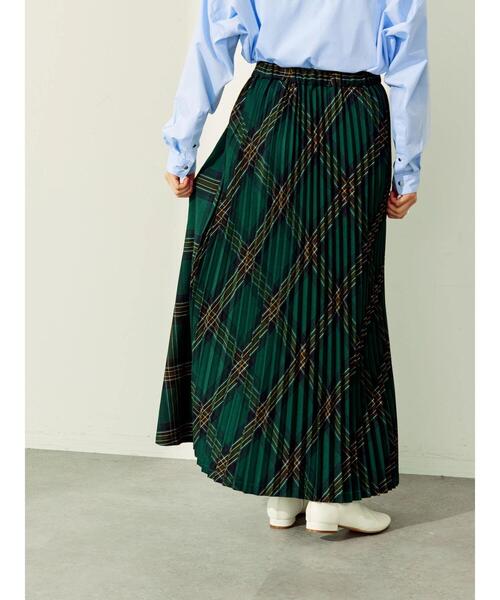 AMERICAN HOLIC（アメリカンホリック）の「Checkプリーツスカート（スカート・レディース・イエロー系その他/ベージュ系その他4/ブルー系その他5/チェック/グリーン系その他5・L/M）」の20枚目の写真