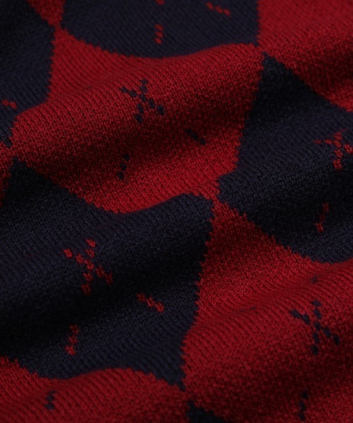 FANCY CLUB(ファンシークラブ)の「A'GEM/9 × .kom『 FANCY CLUB/ファンシークラブ』HEARTFELT ARGYLE CARDIGAN/ハートフル ニットアーガイルカーディガン(カーディガン/ボレロ・レディース・パープル/ボルドー・FREE)」の16枚目の写真