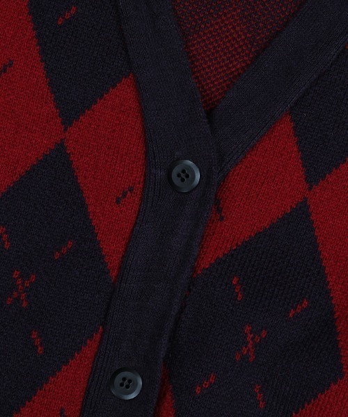 FANCY CLUB(ファンシークラブ)の「A'GEM/9 × .kom『 FANCY CLUB/ファンシークラブ』HEARTFELT ARGYLE CARDIGAN/ハートフル ニットアーガイルカーディガン(カーディガン/ボレロ・レディース・パープル/ボルドー・FREE)」の15枚目の写真