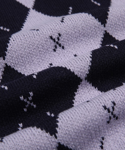 FANCY CLUB(ファンシークラブ)の「A'GEM/9 × .kom『 FANCY CLUB/ファンシークラブ』HEARTFELT ARGYLE CARDIGAN/ハートフル ニットアーガイルカーディガン(カーディガン/ボレロ・レディース・パープル/ボルドー・FREE)」の14枚目の写真