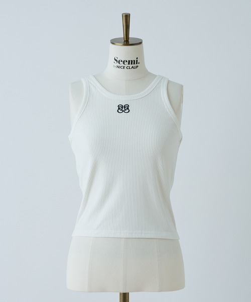 Seemi. byNICECLAUP（ シーミーバイナイスクラップ）の「【Seemi】Seemi.タンク（タンクトップ・レディース・ピンク/オフホワイト/ブラック・FREE）」の17枚目の写真