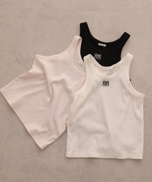 Seemi. byNICECLAUP（ シーミーバイナイスクラップ）の「【Seemi】Seemi.タンク（タンクトップ・レディース・ピンク/オフホワイト/ブラック・FREE）」の15枚目の写真