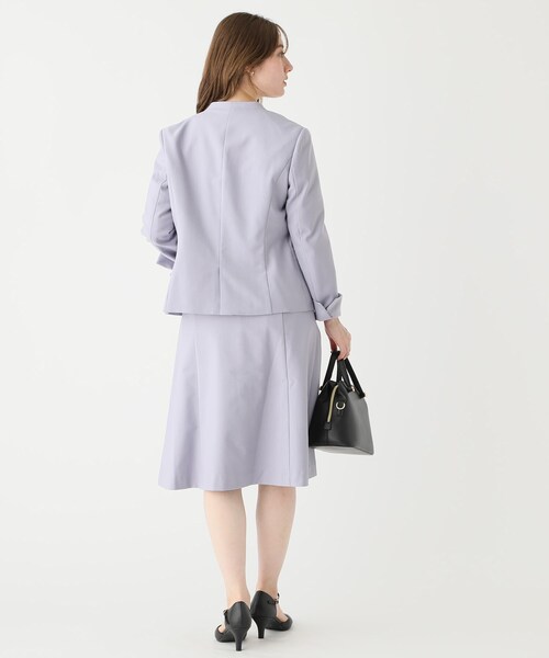 index（インデックス）の「◆【セットアップ対応】Reflax ツイルノーカラージャケット（ノーカラージャケット・レディース・ブラック/ライトベージュ/パープル系1/ホワイト系9・36/38/40/42）」の12枚目の写真