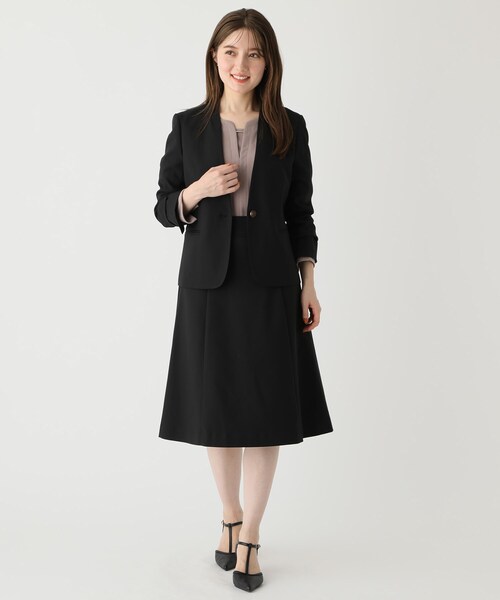 index（インデックス）の「◆【セットアップ対応】Reflax ツイルノーカラージャケット（ノーカラージャケット・レディース・ブラック/ライトベージュ/パープル系1/ホワイト系9・36/38/40/42）」の19枚目の写真