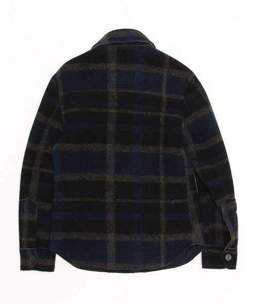BOB(ボブ)の「BOB/ボブ/ボンディングチェックシャツジャケット(その他アウター・メンズ・ネイビー・46/48/50/52)」の7枚目の写真