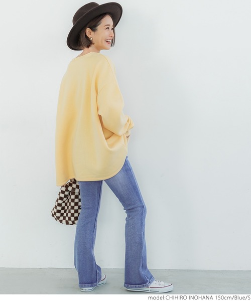 coca（coca）（コカ）の「起毛デニムフレアパンツ（デニムパンツ・レディース・ブルー・S/M/L）」の10枚目の写真