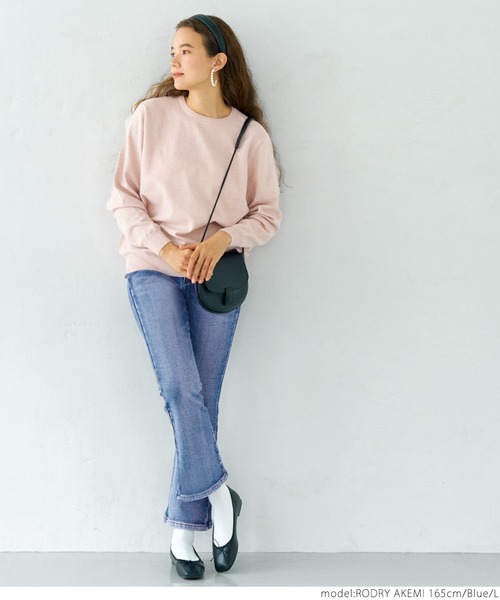 coca（coca）（コカ）の「起毛デニムフレアパンツ（デニムパンツ・レディース・ブルー・S/M/L）」の4枚目の写真