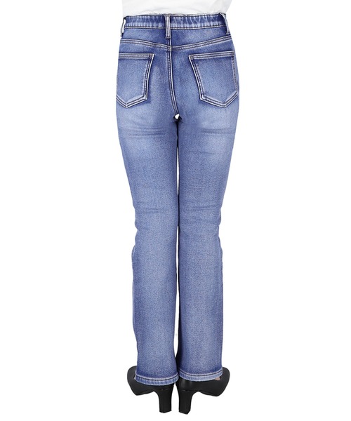 coca（coca）（コカ）の「起毛デニムフレアパンツ（デニムパンツ・レディース・ブルー・S/M/L）」の11枚目の写真