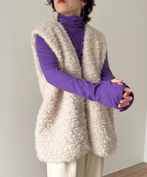 finger hole smooth turtle knit / フィンガーホールスムースタートルニット