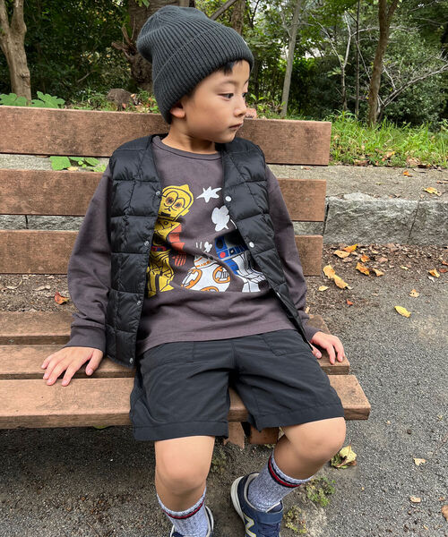 TAION（タイオン）の「◇【WEB限定】【TAION/タイオン】キッズ Vネックインナーダウンベスト（ダウンベスト・キッズ・ブラック/ベージュ/ミント/ラベンダー・110/120/140/130）」の20枚目の写真