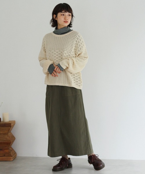 Crisp（クリスプ）の「タートルボーダーTシャツ（Tシャツ/カットソー・レディース・グリーン/ピンク/レッド・FREE）」の14枚目の写真