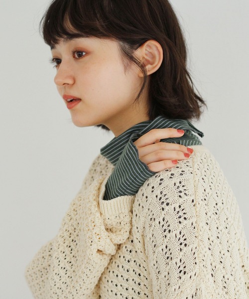 Crisp（クリスプ）の「タートルボーダーTシャツ（Tシャツ/カットソー・レディース・グリーン/ピンク/レッド・FREE）」の16枚目の写真