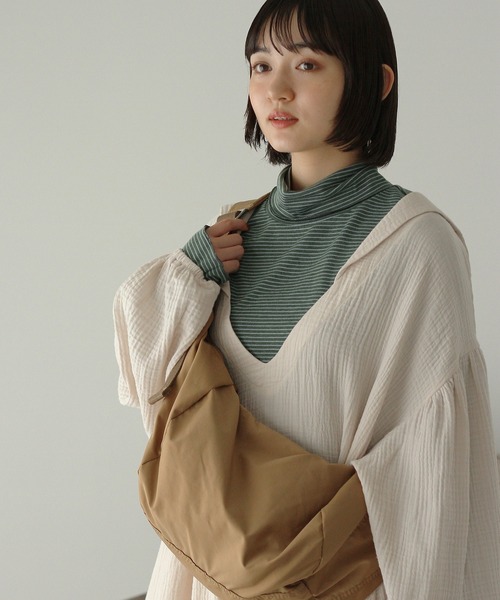 Crisp（クリスプ）の「タートルボーダーTシャツ（Tシャツ/カットソー・レディース・グリーン/ピンク/レッド・FREE）」の19枚目の写真