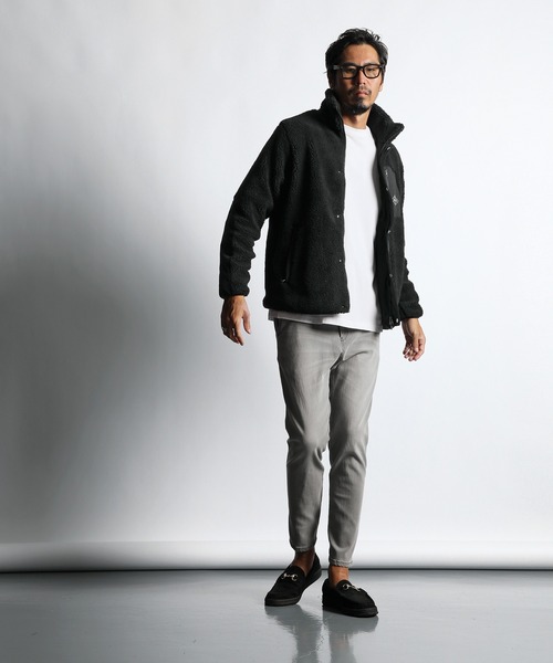 The DUFFER of ST.GEORGE(ザダファーオブセントジョージ)の「BOA FLEECE JK:ボアフリースジャケット ライトアウター(その他アウター・メンズ・ブラック/アイボリー・SMALL/MEDIUM/LARGE/X-LARGE)」の5枚目の写真