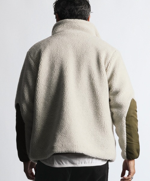 The DUFFER of ST.GEORGE(ザダファーオブセントジョージ)の「BOA FLEECE JK:ボアフリースジャケット ライトアウター(その他アウター・メンズ・ブラック/アイボリー・SMALL/MEDIUM/LARGE/X-LARGE)」の7枚目の写真
