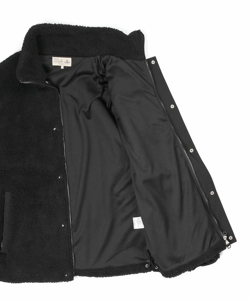 The DUFFER of ST.GEORGE(ザダファーオブセントジョージ)の「BOA FLEECE JK:ボアフリースジャケット ライトアウター(その他アウター・メンズ・ブラック/アイボリー・SMALL/MEDIUM/LARGE/X-LARGE)」の15枚目の写真