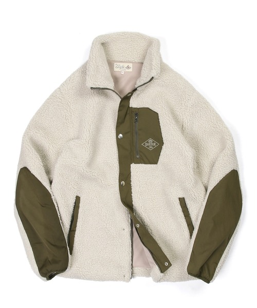 The DUFFER of ST.GEORGE(ザダファーオブセントジョージ)の「BOA FLEECE JK:ボアフリースジャケット ライトアウター(その他アウター・メンズ・ブラック/アイボリー・SMALL/MEDIUM/LARGE/X-LARGE)」の8枚目の写真