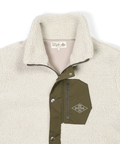 The DUFFER of ST.GEORGE(ザダファーオブセントジョージ)の「BOA FLEECE JK:ボアフリースジャケット ライトアウター(その他アウター・メンズ・ブラック/アイボリー・SMALL/MEDIUM/LARGE/X-LARGE)」の10枚目の写真