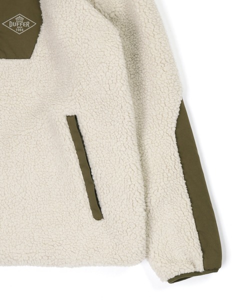 The DUFFER of ST.GEORGE(ザダファーオブセントジョージ)の「BOA FLEECE JK:ボアフリースジャケット ライトアウター(その他アウター・メンズ・ブラック/アイボリー・SMALL/MEDIUM/LARGE/X-LARGE)」の12枚目の写真