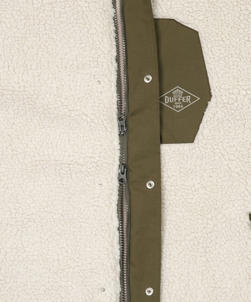 The DUFFER of ST.GEORGE(ザダファーオブセントジョージ)の「BOA FLEECE JK:ボアフリースジャケット ライトアウター(その他アウター・メンズ・ブラック/アイボリー・SMALL/MEDIUM/LARGE/X-LARGE)」の13枚目の写真