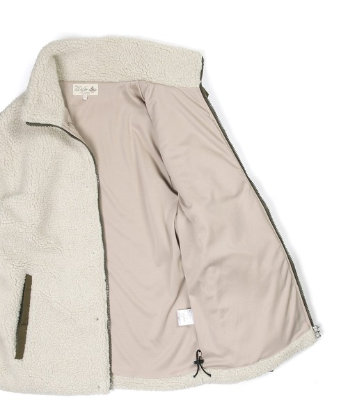 The DUFFER of ST.GEORGE(ザダファーオブセントジョージ)の「BOA FLEECE JK:ボアフリースジャケット ライトアウター(その他アウター・メンズ・ブラック/アイボリー・SMALL/MEDIUM/LARGE/X-LARGE)」の14枚目の写真