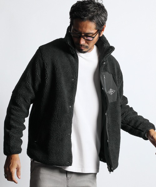 The DUFFER of ST.GEORGE(ザダファーオブセントジョージ)の「BOA FLEECE JK:ボアフリースジャケット ライトアウター(その他アウター・メンズ・ブラック/アイボリー・SMALL/MEDIUM/LARGE/X-LARGE)」の18枚目の写真