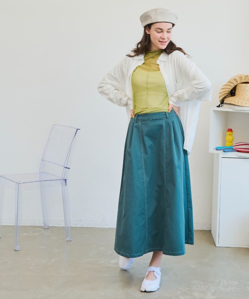 MERLOT(メルロー)の「ステッチ配色ボリュームスカート(スカート・レディース・ブルー/ブラック/レッド・FREE)」の19枚目の写真